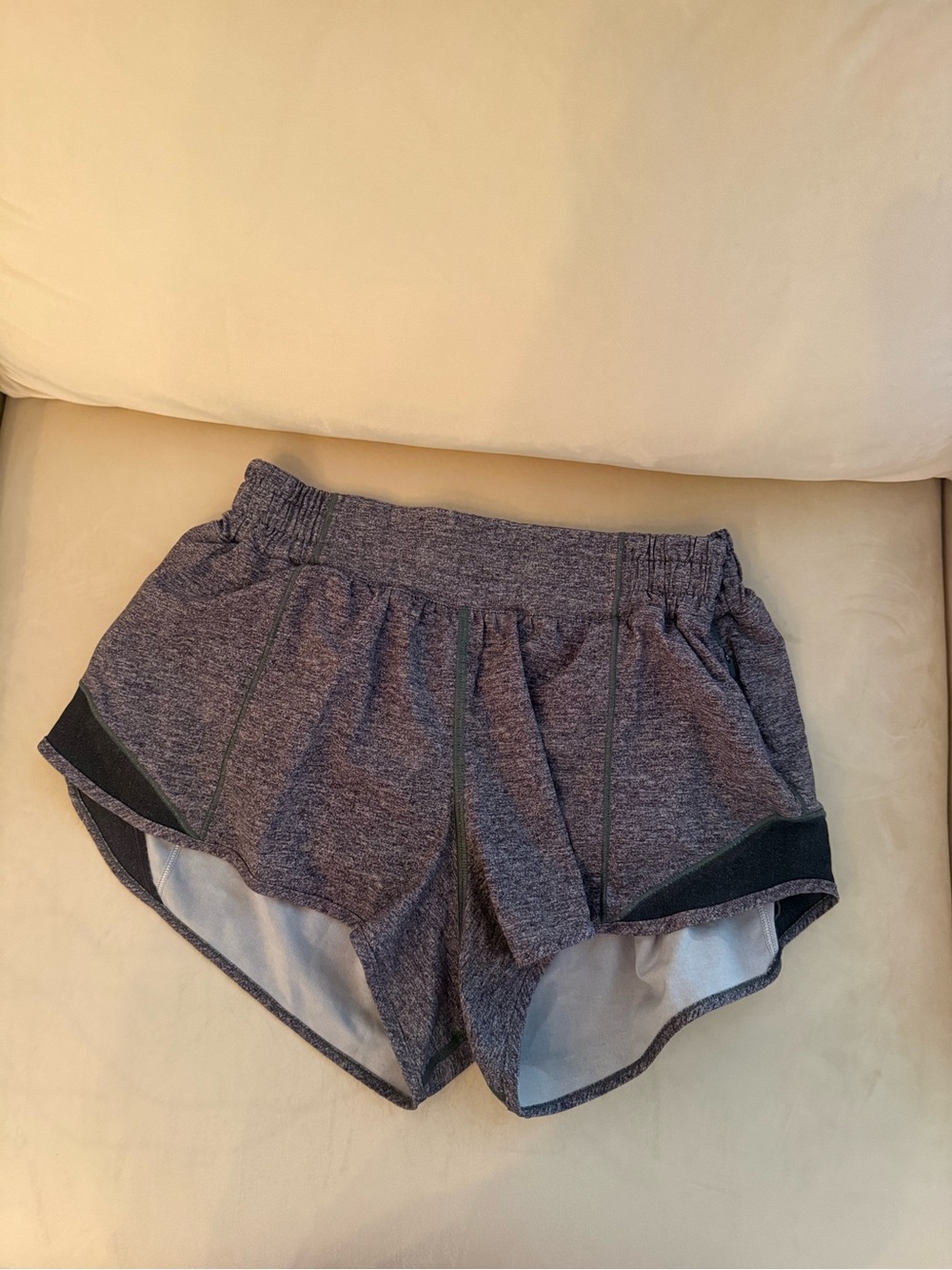 lululemon athletica Heathered Charcoal Athletic Shorts